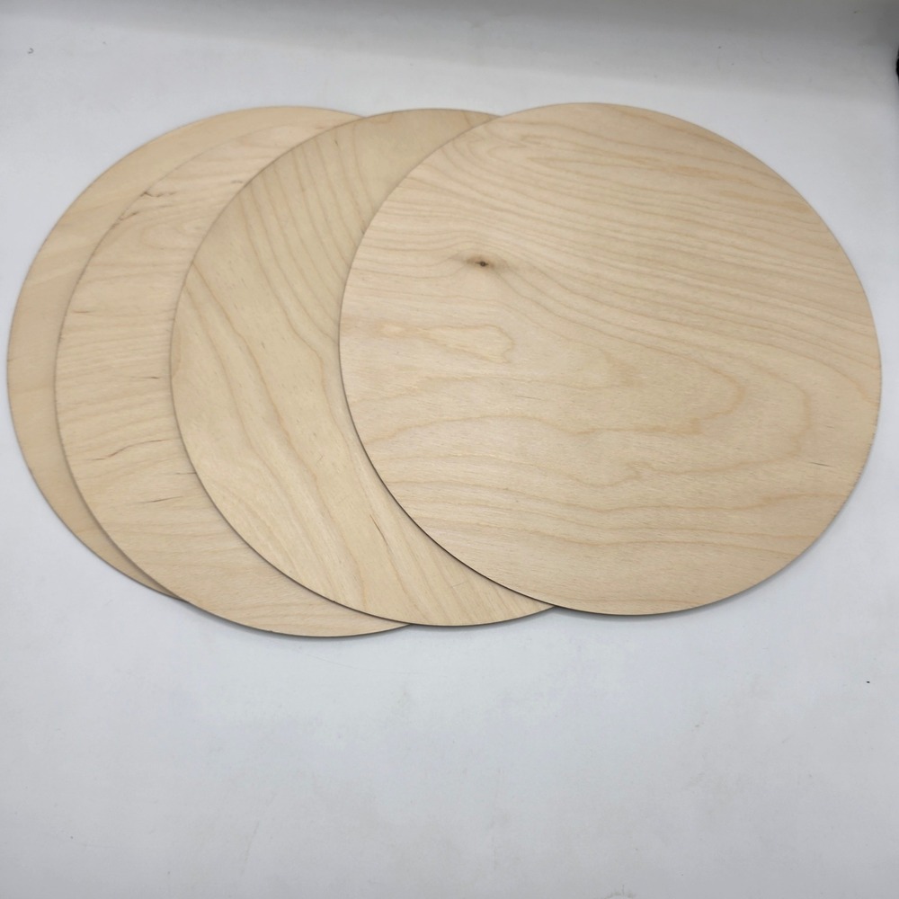 Unfinished Wood Rounds 12 Inch 4pc Plywood Circles DIY Craft Blank Sign Supplies